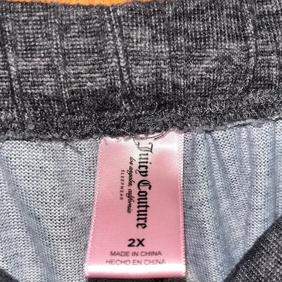 Juicy Couture Gray Sweat Joggers 2x - Picture 3 of 4